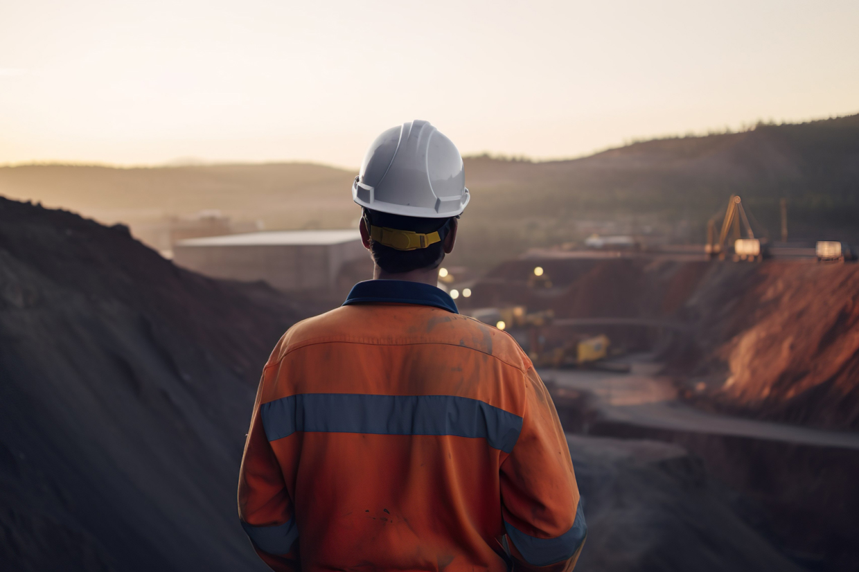 copper mine worker open pit Mine Surveying